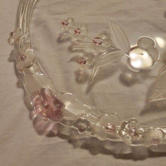 Mikasa Toska Original Walther Glass 12" Cake Plate Cherry Blossom Spring - Picture 5 of 7